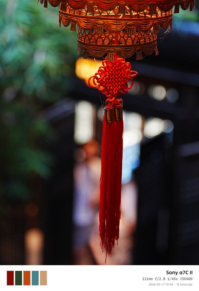 照片水印样式：色谱，白色底栏：左侧五枚照片主色色块，右侧机型 / 参数 / 日期署名