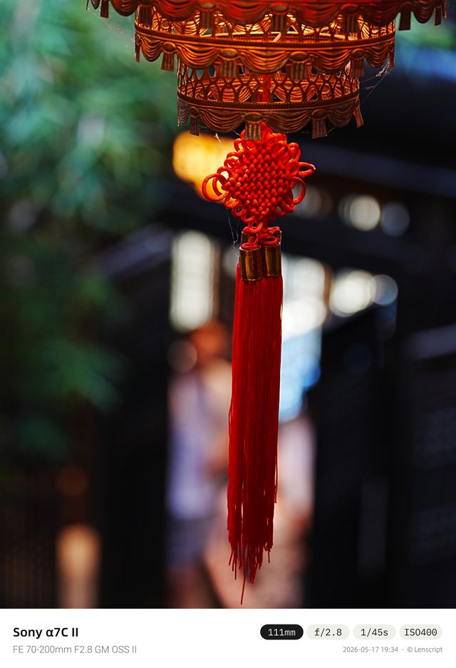 照片水印样式：参数签，四枚胶囊标签装曝光参数，焦距那枚反色作重音